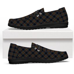 ScotsTee Shop Scottish Stewart Black 2 Tartan Plaid Canvas Loafer Shoes