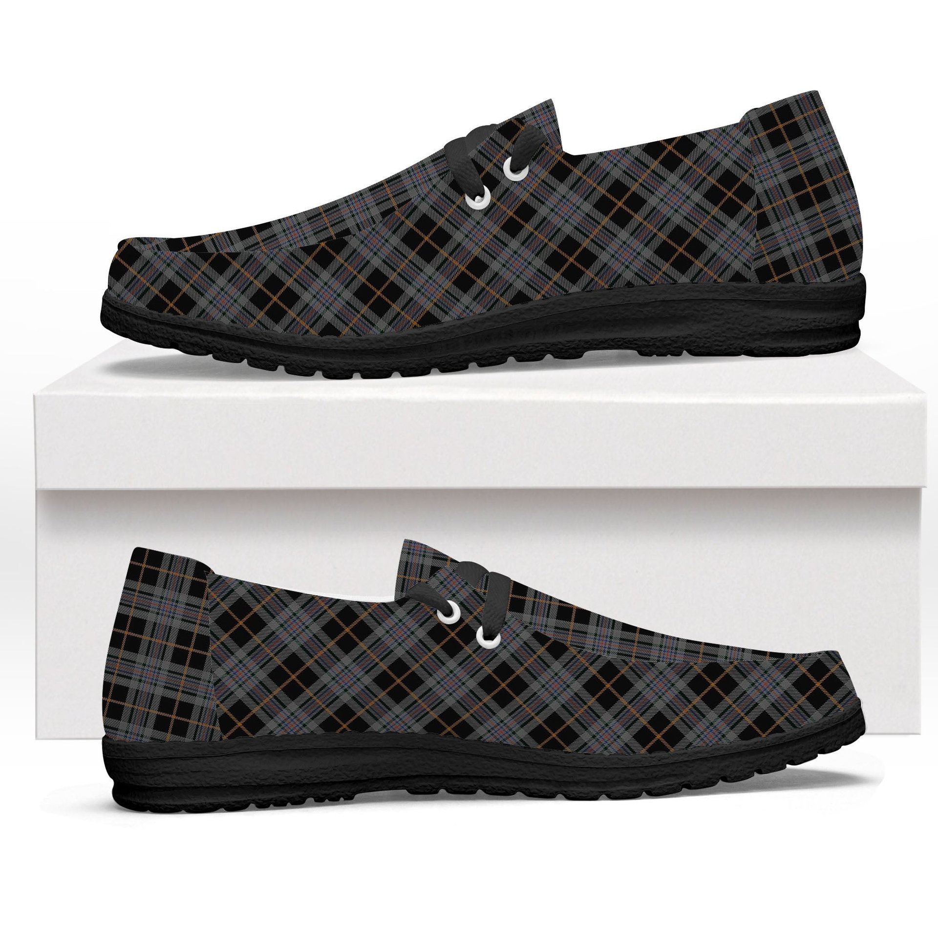 ScotsTee Shop Scottish Turnbull, Dress Bruce Tartan Plaid Canvas Loafer Shoes