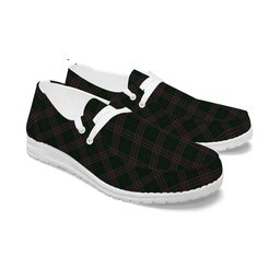 ScotsTee Shop Scottish Yen, Alexander Hunting Tartan Plaid Canvas Loafer Shoes