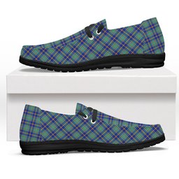 ScotsTee Shop Scottish US Marine Tartan Plaid Canvas Loafer Shoes