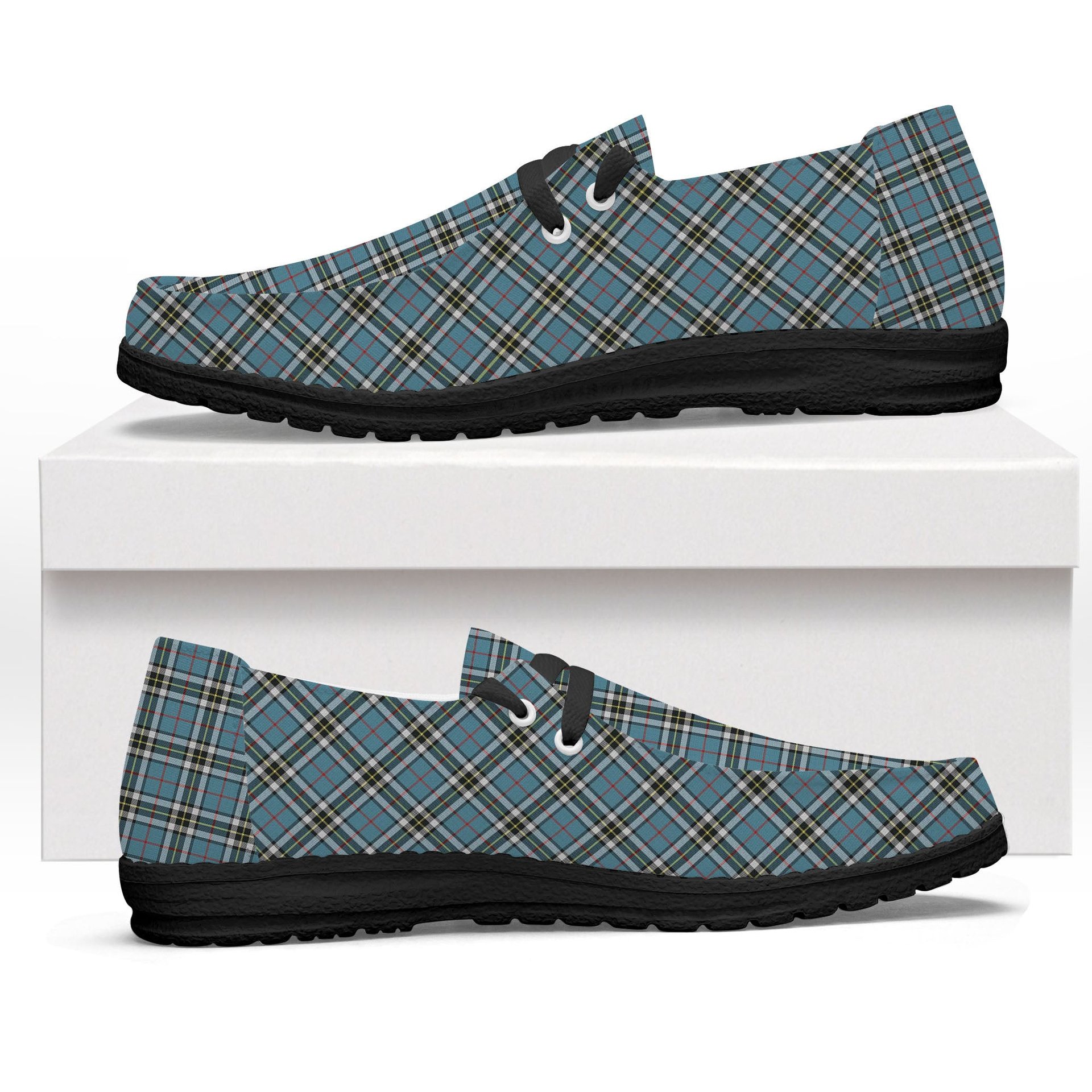 ScotsTee Shop Scottish Thomson Dress TS1383 Tartan Plaid Canvas Loafer Shoes