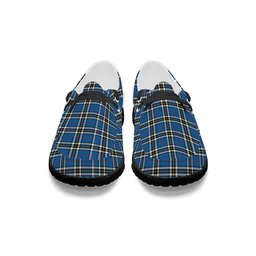 ScotsTee Shop Scottish Thompson Dress Blue Modern Tartan Plaid Canvas Loafer Shoes