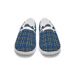 ScotsTee Shop Scottish Thompson Dress Blue Modern Tartan Plaid Canvas Loafer Shoes