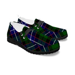 ScotsTee Shop Scottish Russell SC Tartan Plaid Canvas Loafer Shoes