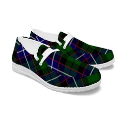 ScotsTee Shop Scottish Russell SC Tartan Plaid Canvas Loafer Shoes
