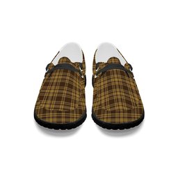 ScotsTee Shop Scottish Yellow Pencil Tartan Plaid Canvas Loafer Shoes