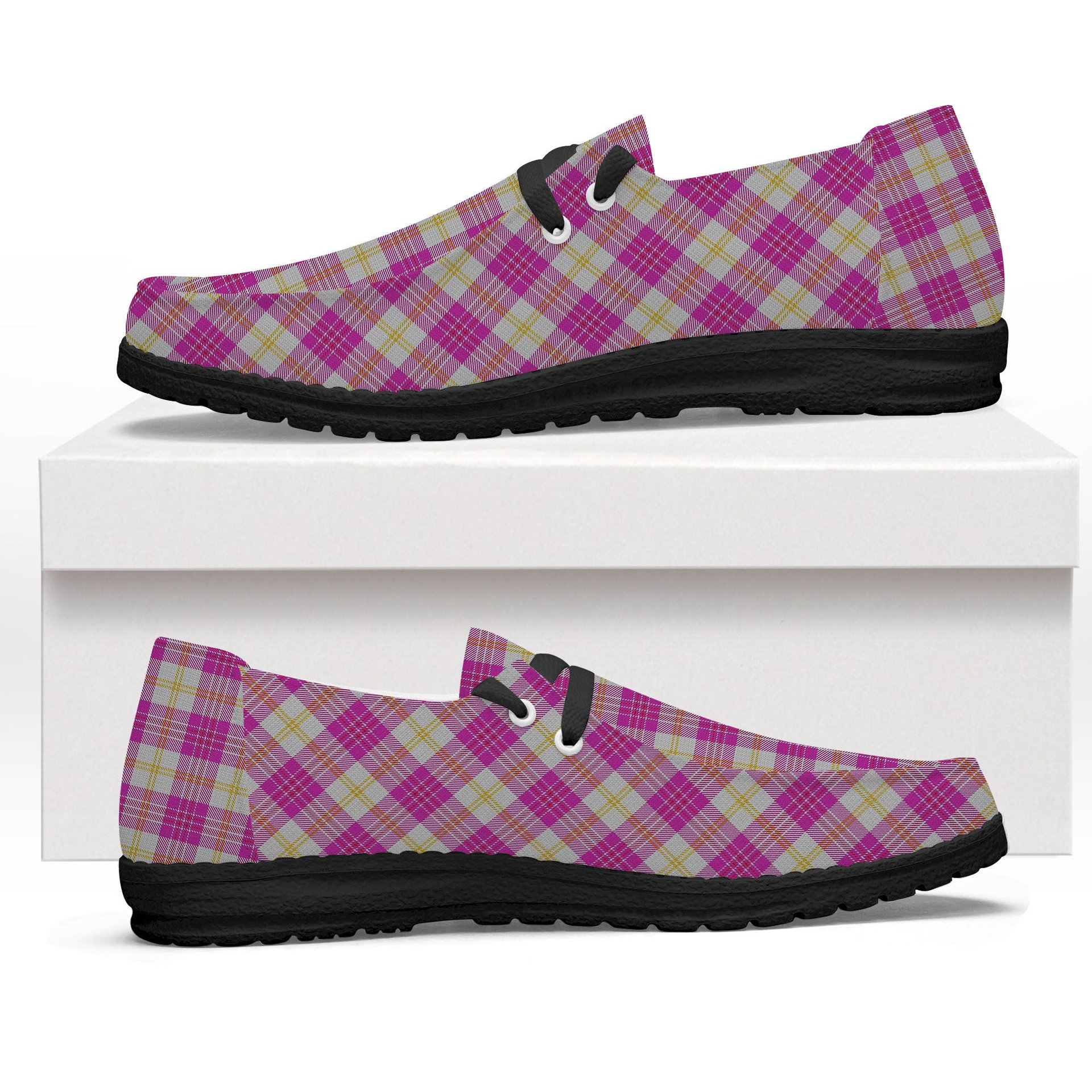 ScotsTee Shop Scottish Yair Dance Tartan Plaid Canvas Loafer Shoes