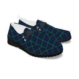 ScotsTee Shop Scottish Thompson Modern Tartan Plaid Canvas Loafer Shoes