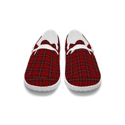 ScotsTee Shop Scottish Stewart of Rothesay 1 Tartan Plaid Canvas Loafer Shoes