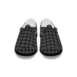 ScotsTee Shop Scottish Scott Black and White Tartan Plaid Canvas Loafer Shoes