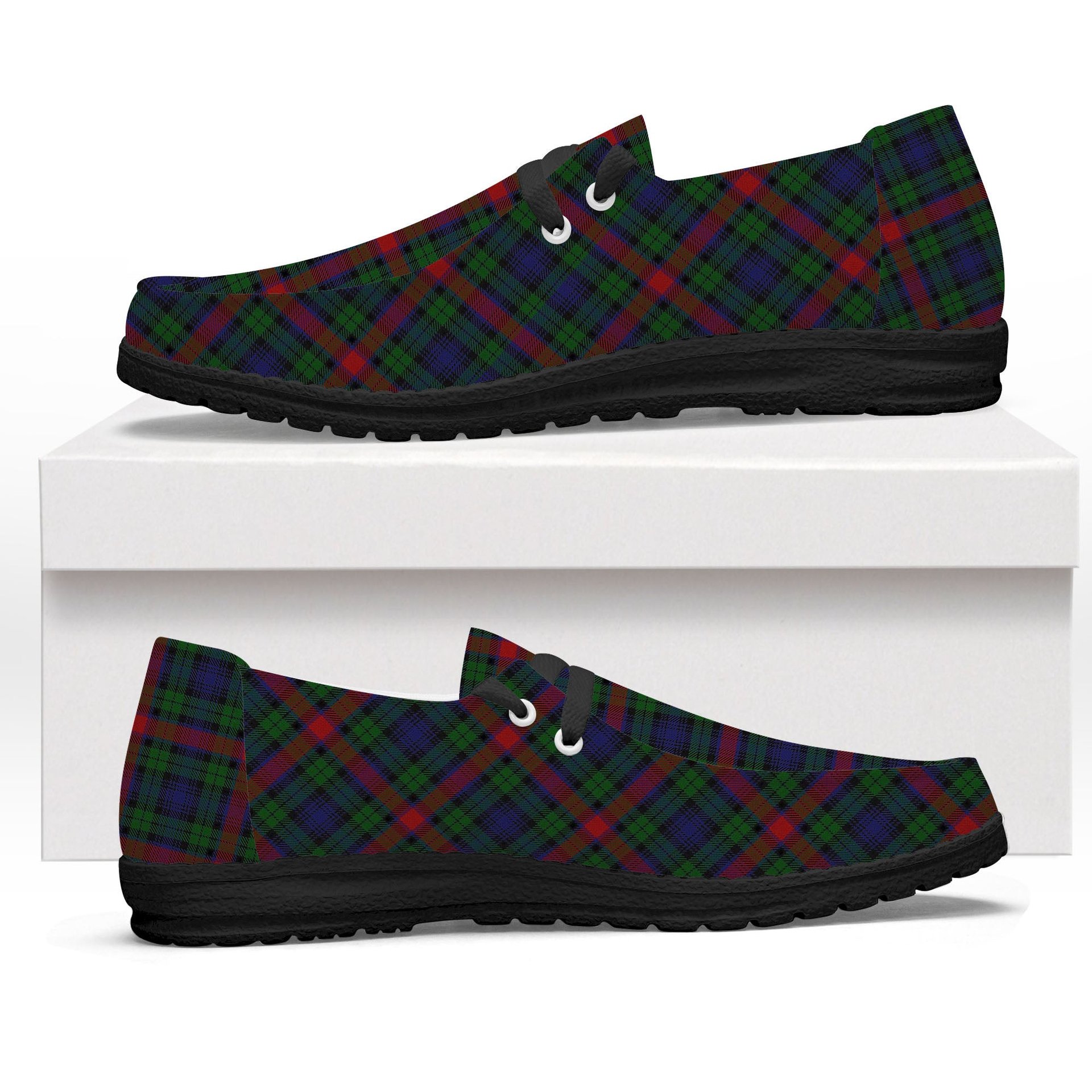 ScotsTee Shop Scottish Young Presidents Organisation Tartan Plaid Canvas Loafer Shoes