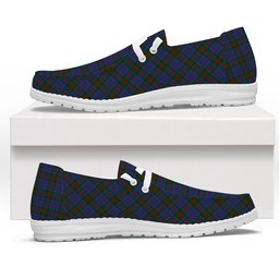 ScotsTee Shop Scottish Stewart of Appin 2 Tartan Plaid Canvas Loafer Shoes