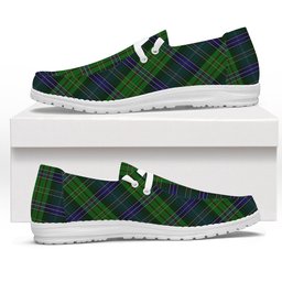 ScotsTee Shop Scottish Young, Melvina Tartan Plaid Canvas Loafer Shoes