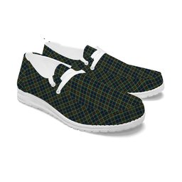 ScotsTee Shop Scottish Young Enterprise Scotland Tartan Plaid Canvas Loafer Shoes