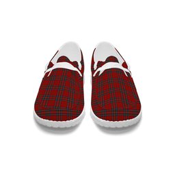 ScotsTee Shop Scottish Stewart of Appin VS Tartan Plaid Canvas Loafer Shoes