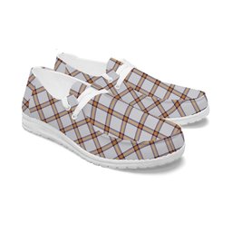 ScotsTee Shop Scottish Young Christina Modern Tartan Plaid Canvas Loafer Shoes