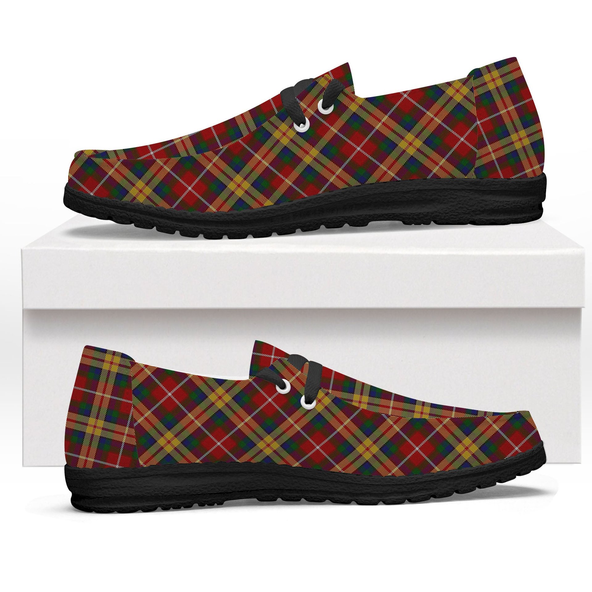ScotsTee Shop Scottish Young Presidents Organisation Dress Tartan Plaid Canvas Loafer Shoes