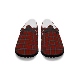 ScotsTee Shop Scottish Stewart of Fingask 1 Tartan Plaid Canvas Loafer Shoes