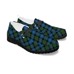 ScotsTee Shop Scottish Young Melvina Ancient Tartan Plaid Canvas Loafer Shoes