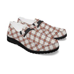 ScotsTee Shop Scottish Young Christina Ancient Tartan Plaid Canvas Loafer Shoes