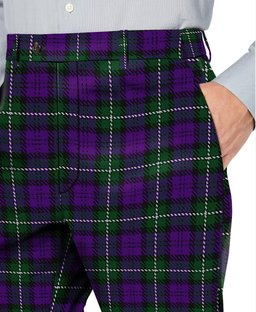 ScotsTee Shop Scottish Baillie Highland Society Men's Tartan Trousers Plaid Trews - Regular Fit