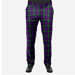 ScotsTee Shop Scottish Baillie Highland Society Men's Tartan Trousers Plaid Trews - Regular Fit