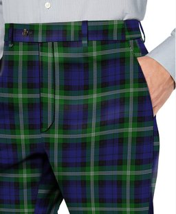 ScotsTee Shop Scottish Baillie of Polkemmet Men's Tartan Trousers Plaid Trews - Regular Fit
