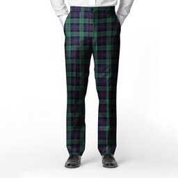 ScotsTee Shop Scottish Black Watch Coarse Kilt Modern Men's Tartan Trousers Plaid Trews - Regular Fit
