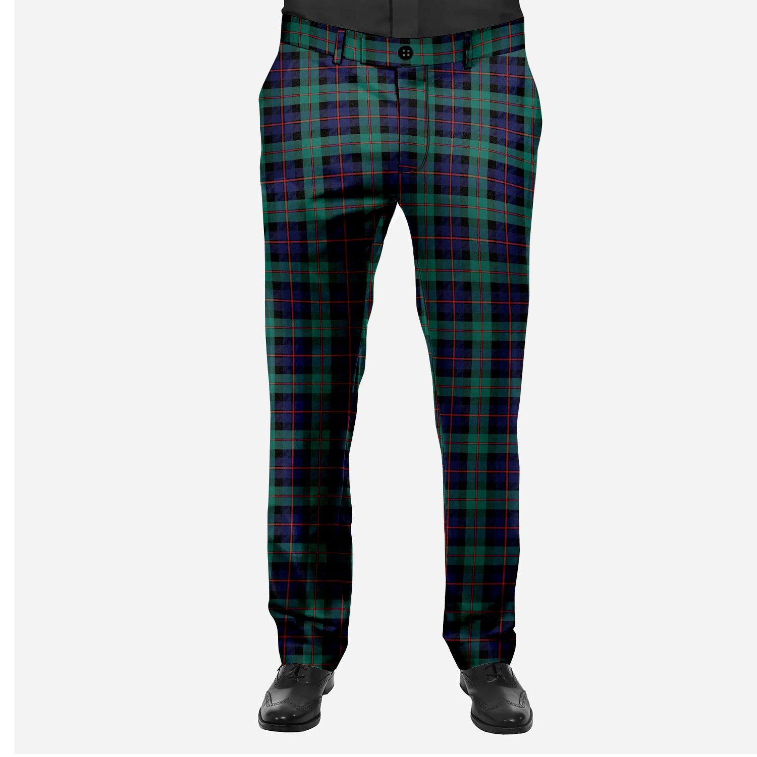 ScotsTee Shop Scottish Black Watch Coarse Kilt Modern Men's Tartan Trousers Plaid Trews - Regular Fit
