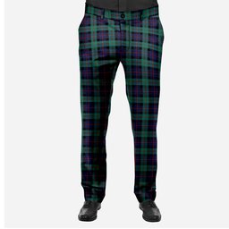 ScotsTee Shop Scottish Black Watch Coarse Kilt Modern Men's Tartan Trousers Plaid Trews - Regular Fit