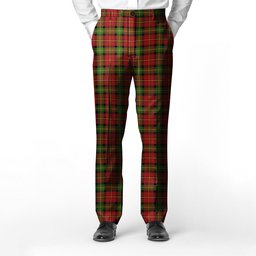 ScotsTee Shop Scottish Blackstock Red Dress Men's Tartan Trousers Plaid Trews - Regular Fit