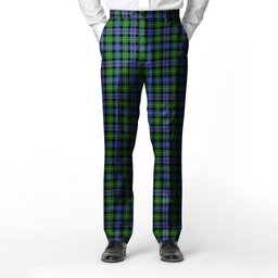 ScotsTee Shop Scottish Baillie Hunting Men's Tartan Trousers Plaid Trews - Regular Fit