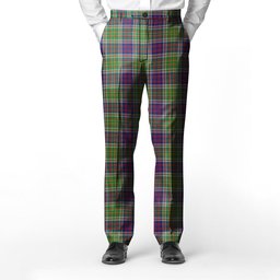 ScotsTee Shop Scottish Bowie Modern Men's Tartan Trousers Plaid Trews - Regular Fit