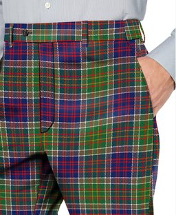 ScotsTee Shop Scottish Bowie Modern Men's Tartan Trousers Plaid Trews - Regular Fit