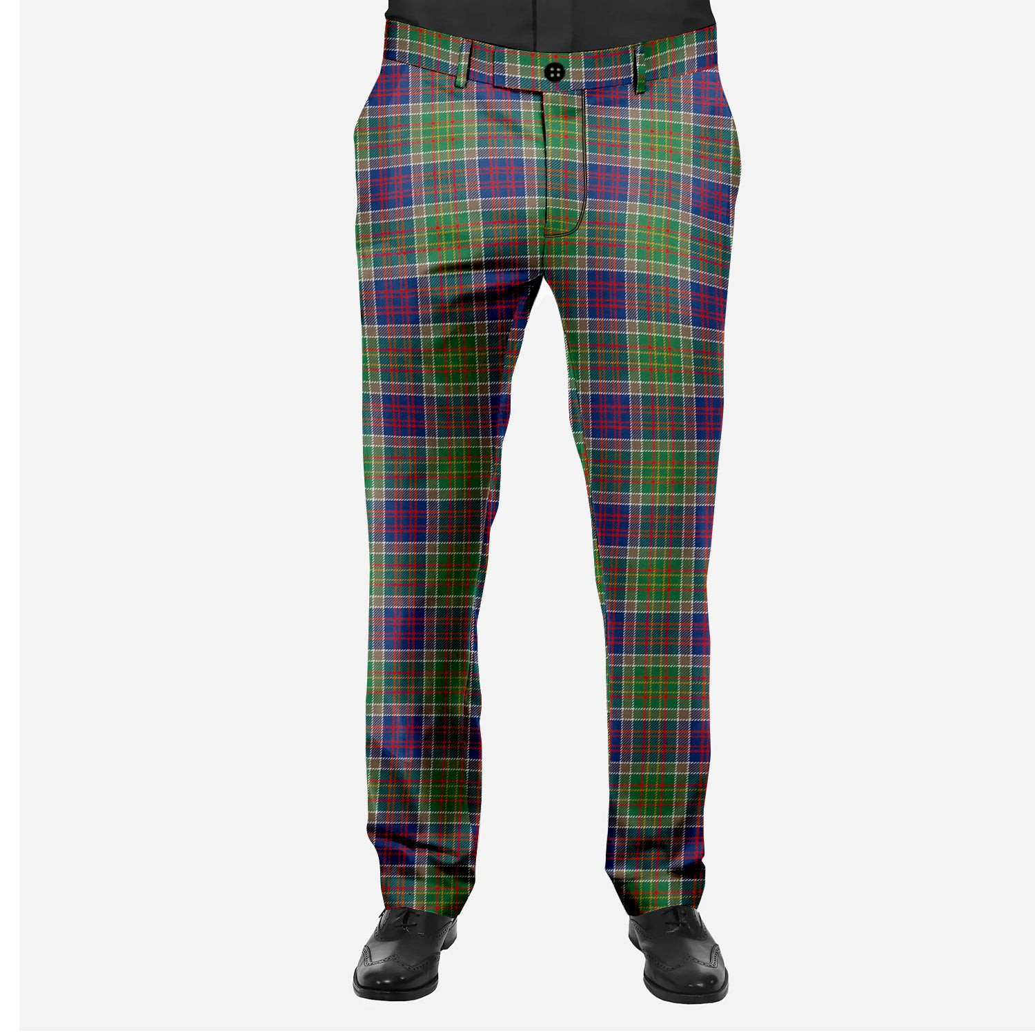 ScotsTee Shop Scottish Bowie Modern Men's Tartan Trousers Plaid Trews - Regular Fit