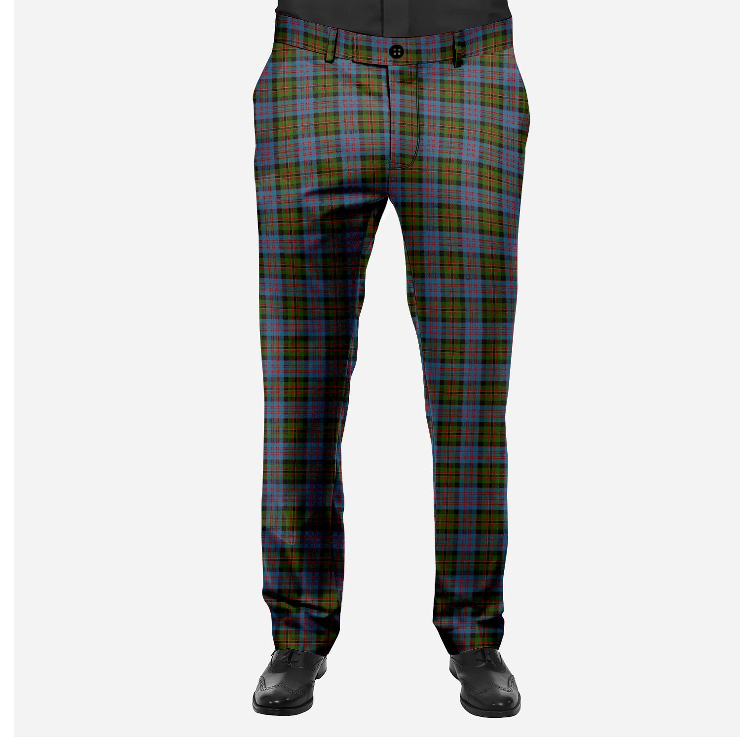 ScotsTee Shop Scottish Bowie Men's Tartan Trousers Plaid Trews - Regular Fit