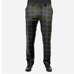 ScotsTee Shop Scottish Bowie Men's Tartan Trousers Plaid Trews - Regular Fit
