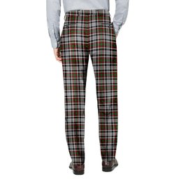 ScotsTee Shop Scottish Borthwick Dress Men's Tartan Trousers Plaid Trews - Regular Fit