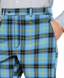 ScotsTee Shop Scottish Bell of the Borders Modern Men's Tartan Trousers Plaid Trews - Regular Fit