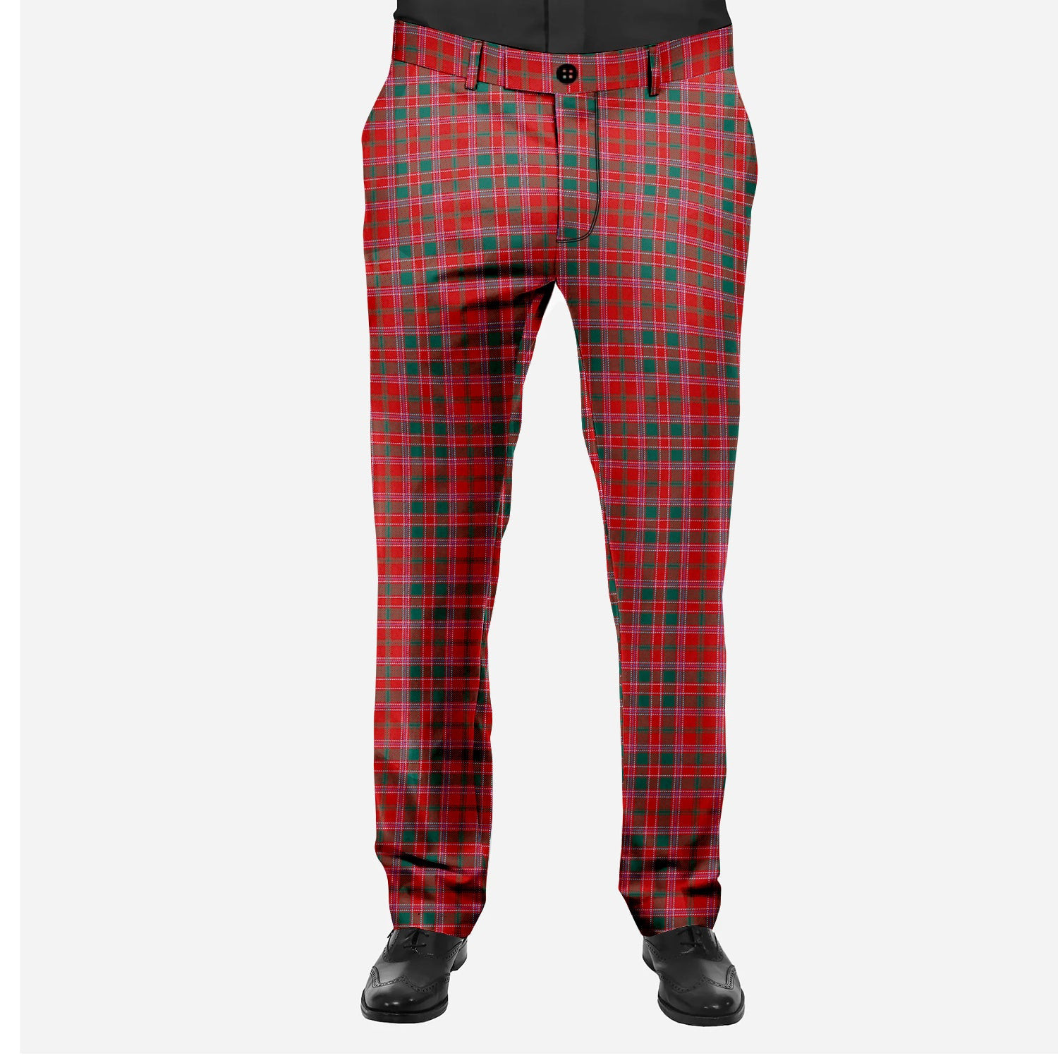 ScotsTee Shop Scottish Dalziel Modern Men's Tartan Trousers Plaid Trews - Regular Fit