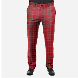 ScotsTee Shop Scottish Dalziel Modern Men's Tartan Trousers Plaid Trews - Regular Fit