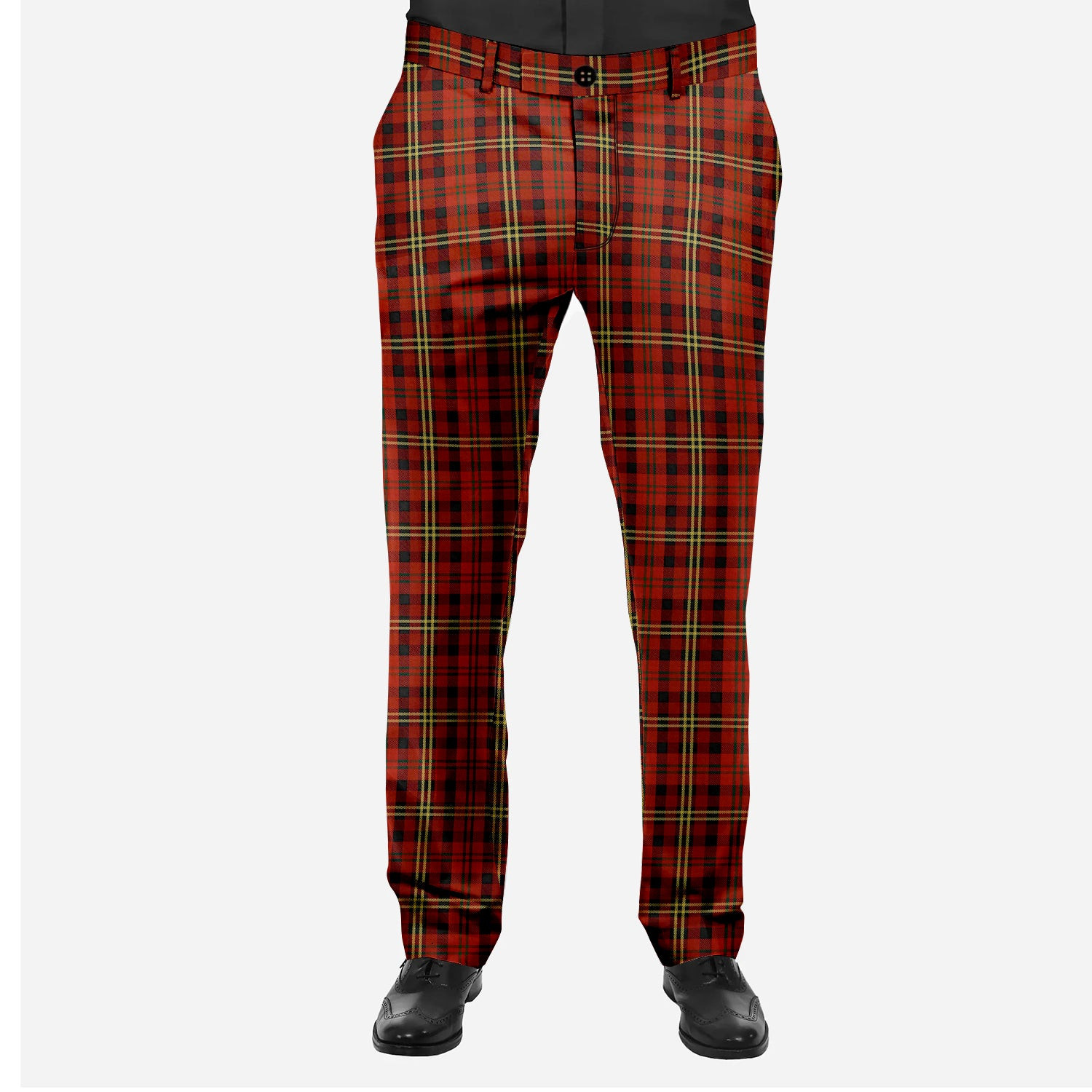 ScotsTee Shop Scottish Davis Men's Tartan Trousers Plaid Trews - Regular Fit