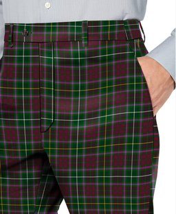 ScotsTee Shop Scottish Crosby Men's Tartan Trousers Plaid Trews - Regular Fit