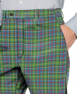 ScotsTee Shop Scottish Colville Men's Tartan Trousers Plaid Trews - Regular Fit