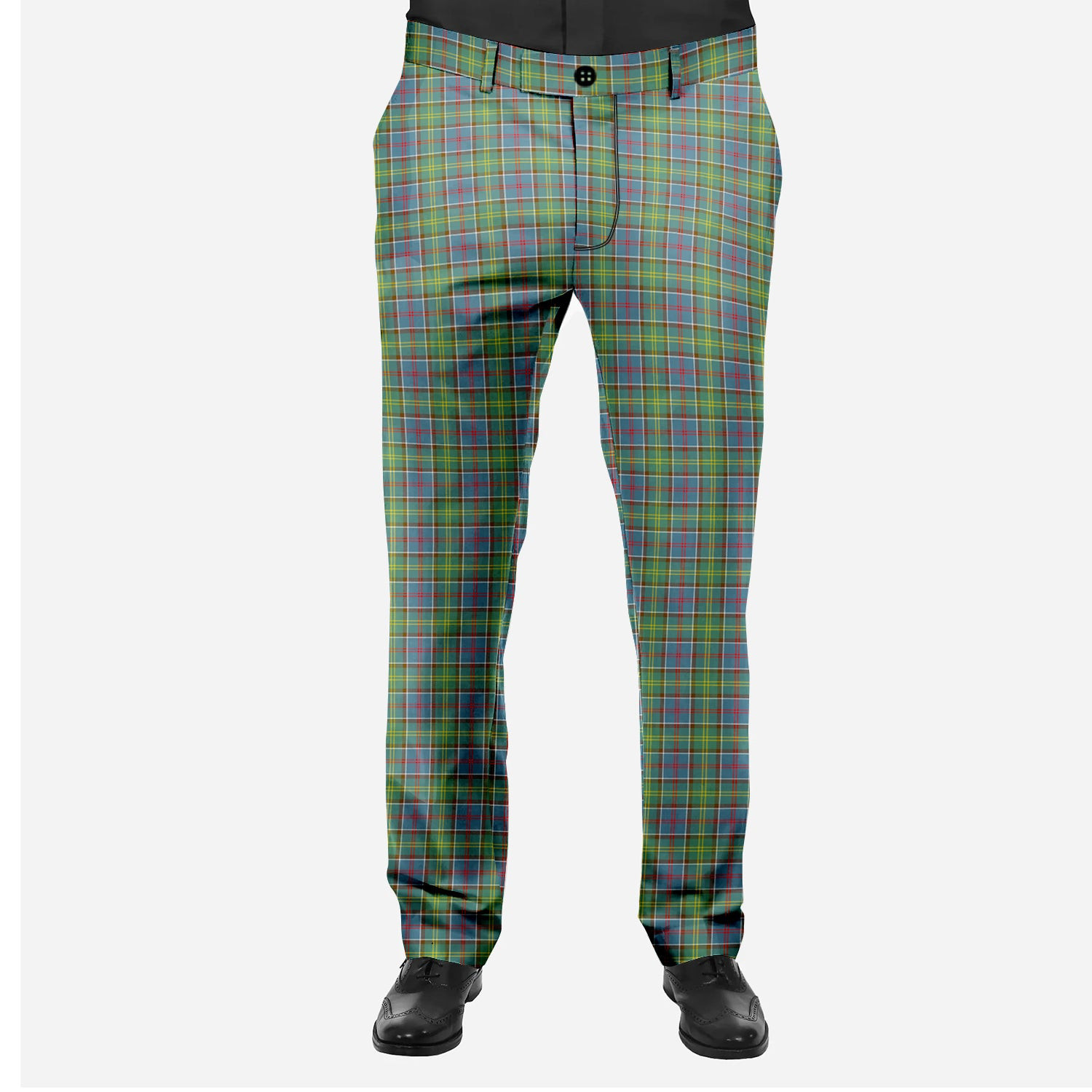ScotsTee Shop Scottish Colville Men's Tartan Trousers Plaid Trews - Regular Fit