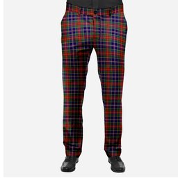 ScotsTee Shop Scottish Crozier Men's Tartan Trousers Plaid Trews - Regular Fit