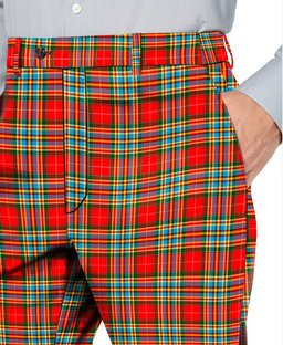 ScotsTee Shop Scottish Chattan Men's Tartan Trousers Plaid Trews - Regular Fit
