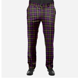 ScotsTee Shop Scottish Donald Modern Men's Tartan Trousers Plaid Trews - Regular Fit