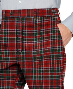 ScotsTee Shop Scottish Donald of Lochmaddy Men's Tartan Trousers Plaid Trews - Regular Fit