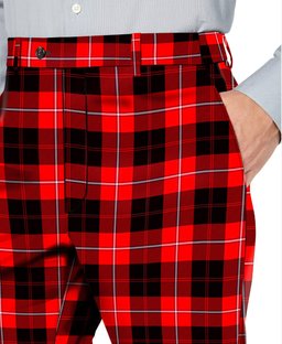 ScotsTee Shop Scottish Cunningham Modern Men's Tartan Trousers Plaid Trews - Regular Fit